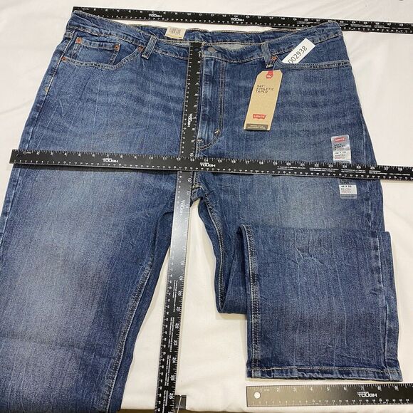 Levi's 541 Athletic Taper Jeans Men 46x28 Blue Stretch Big & Tall American Denim - Picture 13 of 14